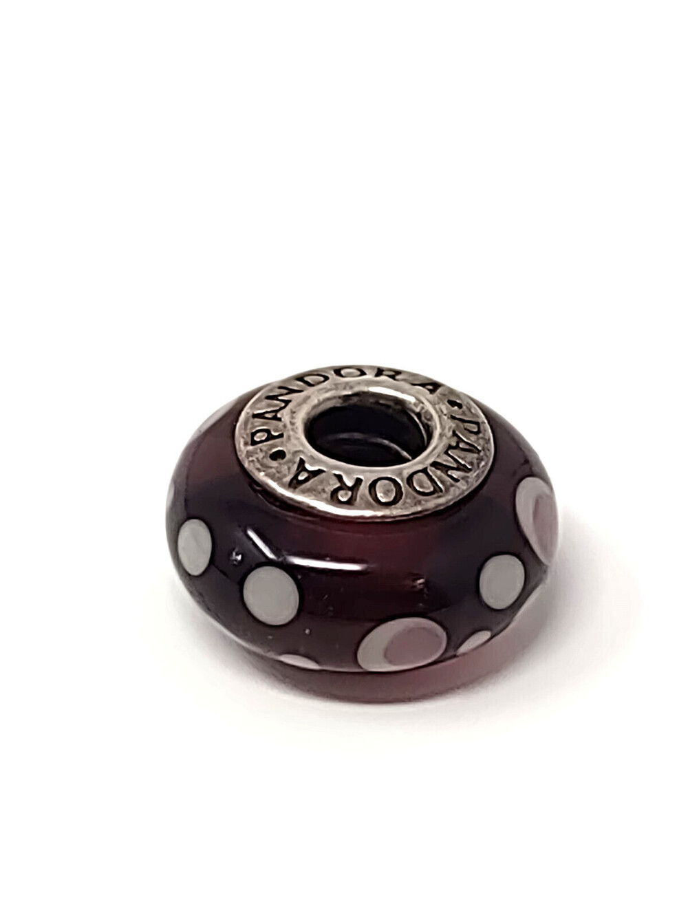 Retired Pandora Purple Bubbles Murano Glass Charm ALE 925